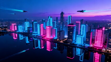 未来城市夜景