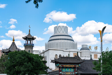 内蒙古呼和浩特大召寺藏式建筑古建筑屋顶
