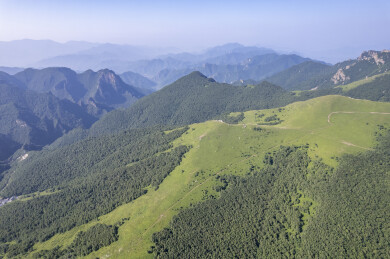 北京东灵山航拍风景