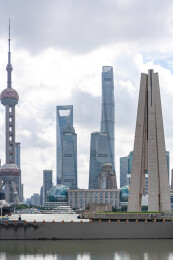 上海外滩陆家嘴万国建筑群城市建筑外部景观