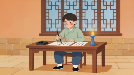 少年书法练习