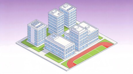 现代建筑群布局图