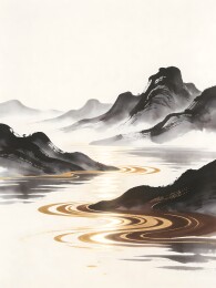 水墨山水画