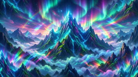 青绿幻境层峦背景