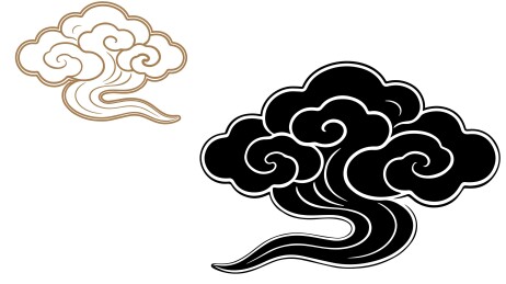 云纹矢量插图
