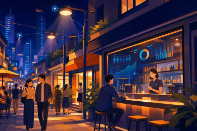 夜间商圈数据吧台
