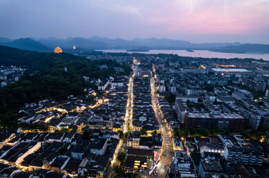 中国浙江杭州上城区河坊街