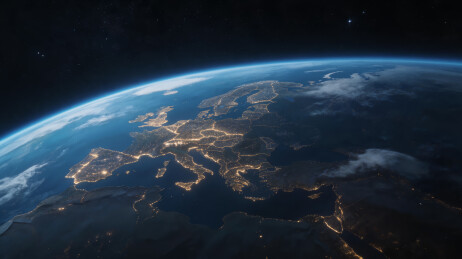地球夜景俯瞰图