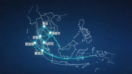 东南亚航线地图展示