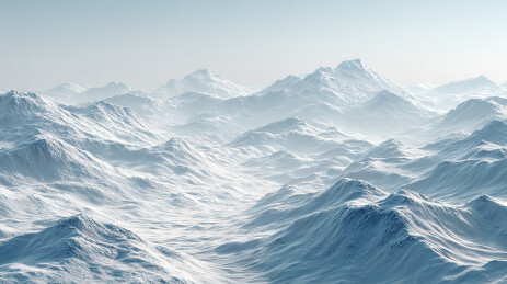 雪山连绵的冰原景观
