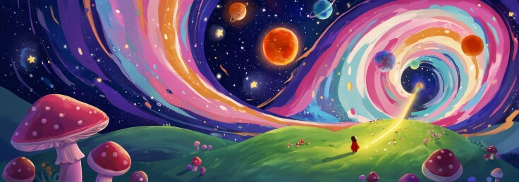 奇幻星空下的小冒险家