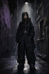雨夜暗黑机能街装