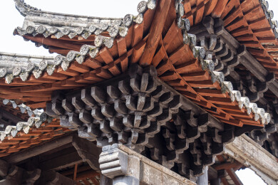 四川资阳安岳木门寺斗拱屋檐