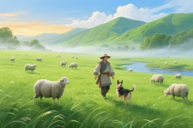 田园牧羊风景