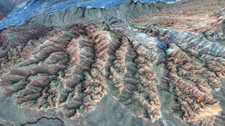 中国新疆沙湾安集海大峡谷