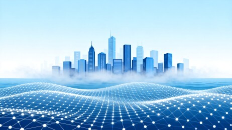 都市楼宇科技互联智慧城市背景
