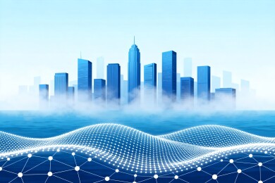都市楼宇科技互联智慧城市背景
