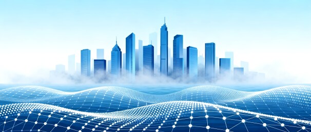 都市楼宇科技互联智慧城市背景