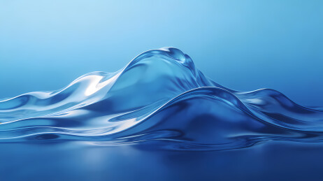 翻涌的蓝色水浪抽象意境