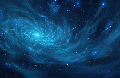 蓝色星云旋涡宇宙景象