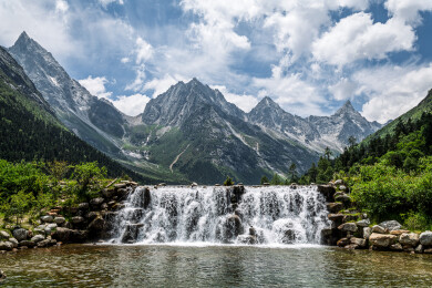 中国四川省阿坝州毕棚沟夏季风景