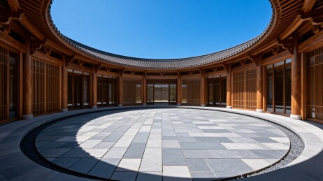 圆形中式庭院建筑