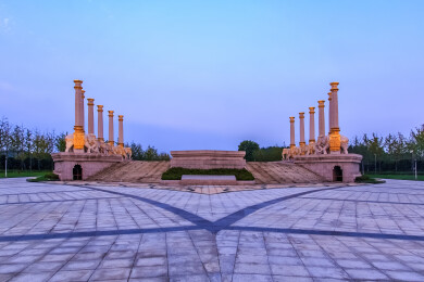 中国江苏省南京市牛首山石象经幢柱装饰建筑