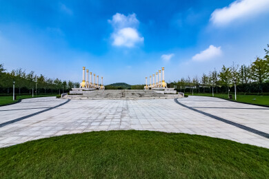 中国江苏省南京市牛首山石像经幢柱装饰建筑