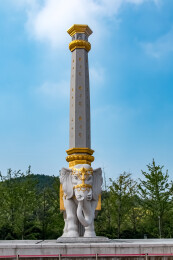 中国江苏省南京市牛首山石像经幢柱装饰建筑