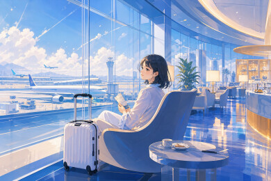 机场蓝厅候机