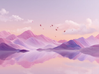 粉紫水山蝴蝶景   