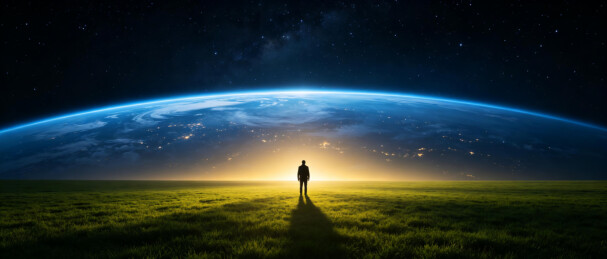 星空下的剪影