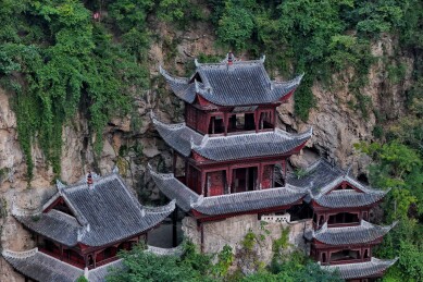 贵州镇远古镇·舞阳河畔太极古城夜景与山水