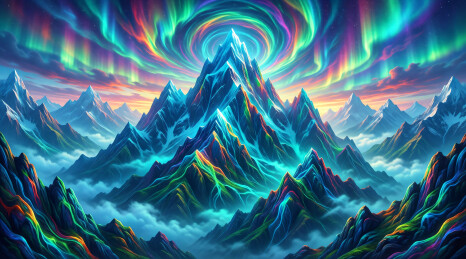 青绿幻境层纹背景