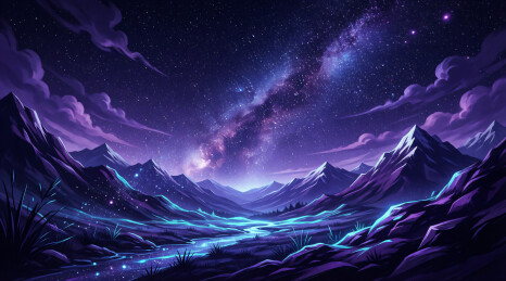 暗紫星尘粒子直播背景
