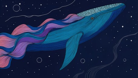 星空遨游的梦幻蓝鲸