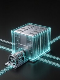 全息芯片蓝光分层智慧工业供应链概念图