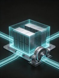 全息芯片蓝光分层智慧工业供应链概念图