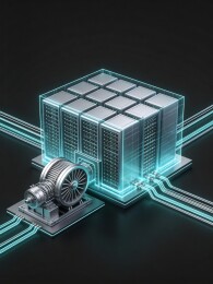 全息芯片蓝光分层智慧工业供应链概念图