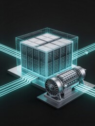 全息芯片蓝光分层智慧工业供应链概念图