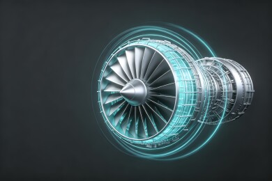 航空引擎银灰金属工业科技研发概念图