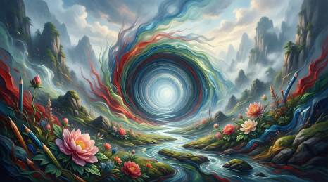 满幅透视抽象背景