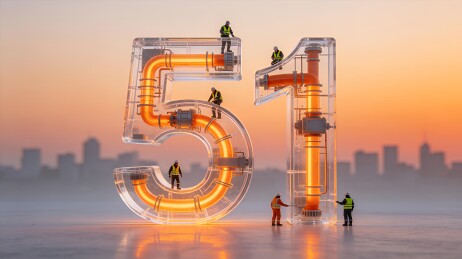 五一劳动节51透明立体艺术字海报