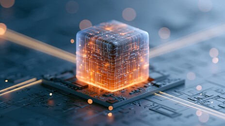 发光立方体电路板科技感