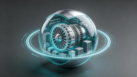 科技引擎涡轮工业模型