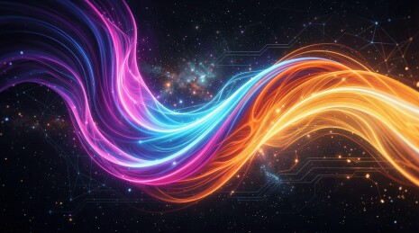 绚丽光波宇宙背景