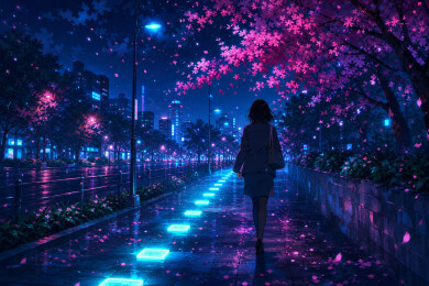 霓虹街区回家