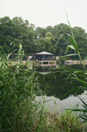 初夏武汉东湖风景区水榭景观