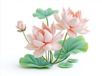 粉莲粘土夏日图标   