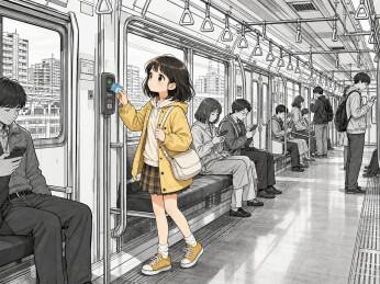 黑白地铁通勤